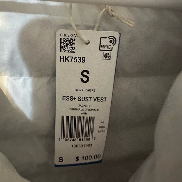 Adidas Originals Sleeveless Puffer Vest Men's Large HK7539 ESS+ SUST Vest Jacket - Picture 6 of 7